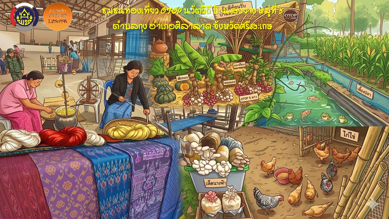 พช.ศิลาลาด ประชาสัมพันธ์ชุมชนท่องเที่ยว OTOP นวัตวิถี บ้านสงยาง หมู่ที่ 5 ตำบลกุง อำเภอศิลาลาด จังหวัดศรีสะเกษ